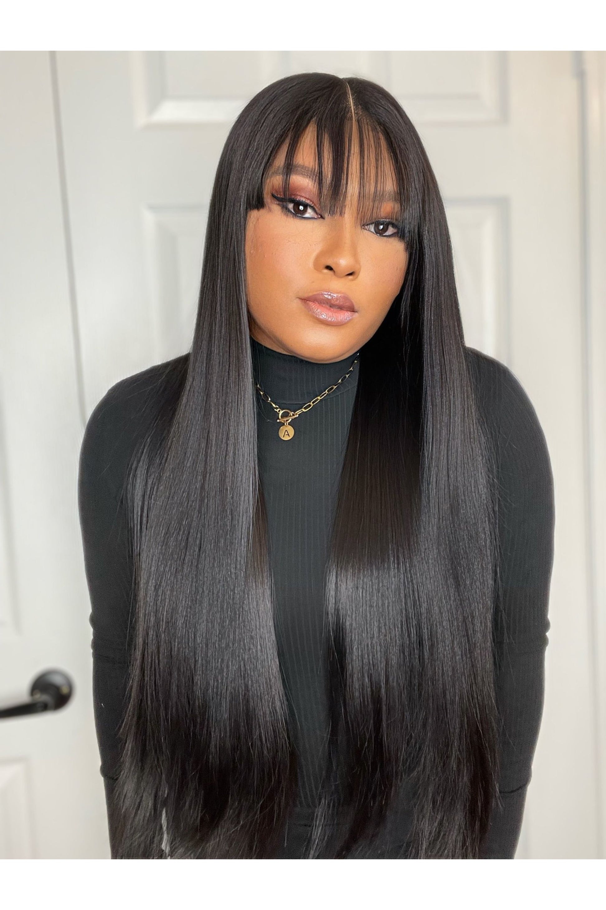 FAB VIETNAMESE PREMIUM DOUBLE DRAWN FRINGE BONE STRAIGHT WIG - Fab Beauty Supplies